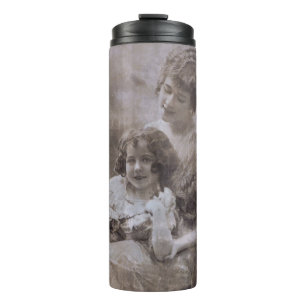 Vintage Sepia Mother & Child Portrait Thermal Tumbler