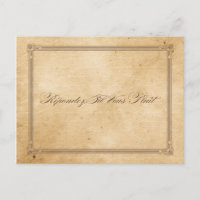 Vintage Sepia Poster Style RSVP Postcard