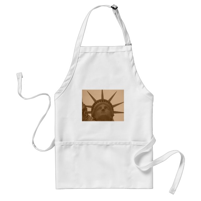 Vintage Sepia Tone Statue of Liberty Standard Apron (Front)