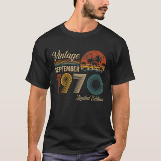 Vintage September 1970 Limited Edition 50 Years Ol T-Shirt