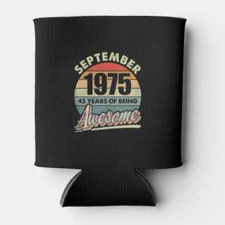 Vintage September 1975 46th Birthday Can Cooler