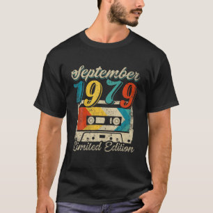 Vintage September 1979 42Nd Birthday Cassette Tape T-Shirt