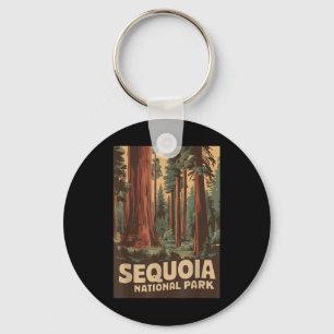 Vintage Sequoia National Park Men Women Kids Campi Key Ring