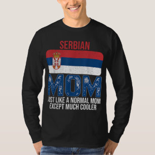 Vintage Serbian Mum Serbia Flag Design Mother's Da T-Shirt