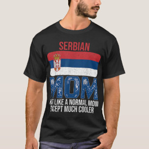 Vintage Serbian Mum Serbia Flag Design Mother's Da T-Shirt