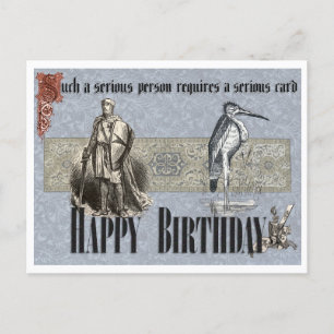 vintage SERIOUS! BIRTHDAY GREETING POSTCARD