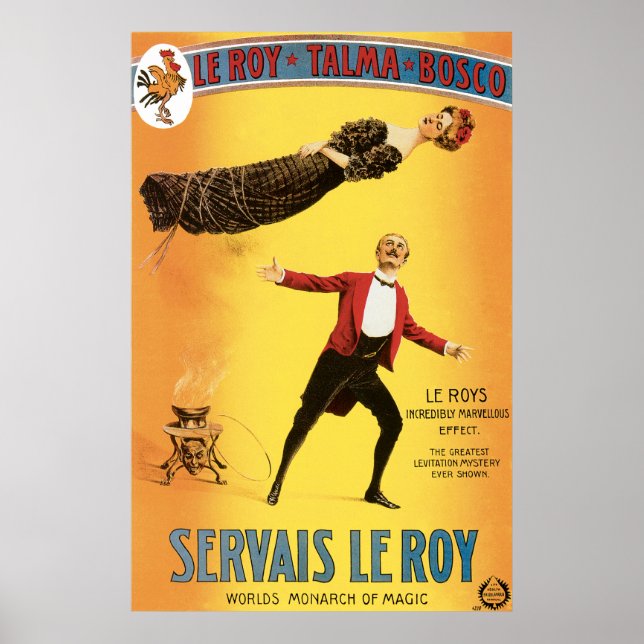 Vintage Servais Le Roy Magician Poster (Front)