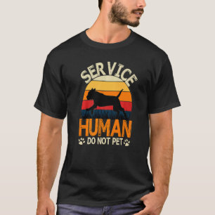 Vintage Service Human Do Not Pet PitBull Terrier D T-Shirt