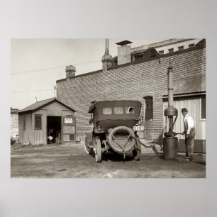 Vintage Service Station Poster