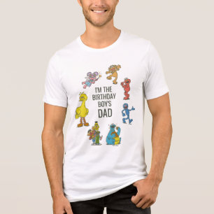 Vintage Sesame Street Characters Birthday Tri-Blend Shirt