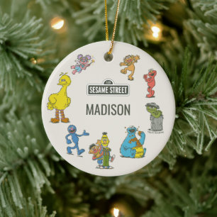 Vintage Sesame Street Characters Ceramic Tree Decoration