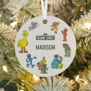 Vintage Sesame Street Characters Metal Tree Decoration