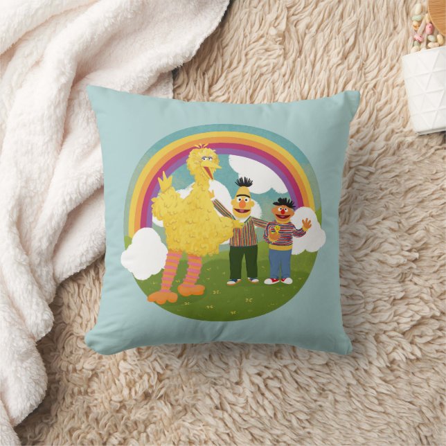 Vintage Sesame Street Friends Rainbow Cushion (Blanket)