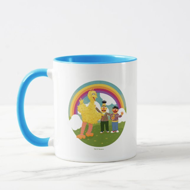 Vintage Sesame Street Friends Rainbow Mug (Left)