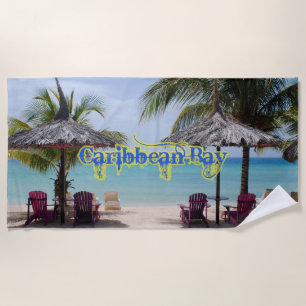 Vintage Seven Seas Caribbean Vacation Beach Towel