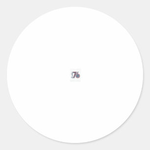 Vintage Seventeen 76 Patriotic Vector Shirt Design Classic Round Sticker