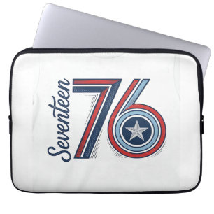 Vintage Seventeen 76 Patriotic Vector Shirt Design Laptop Sleeve
