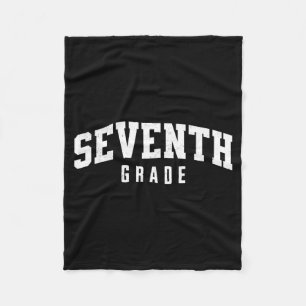 Vintage Seventh Grade 7th Retro First Day of Fleece Blanket