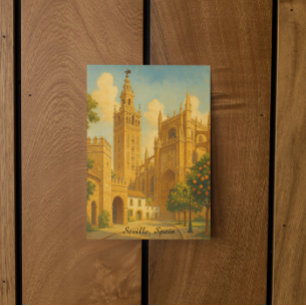 Vintage Seville Spain Andalusia Travel Card