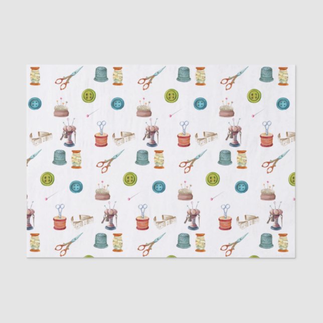 Vintage Sewing Accessories    Tissue Paper (Front)