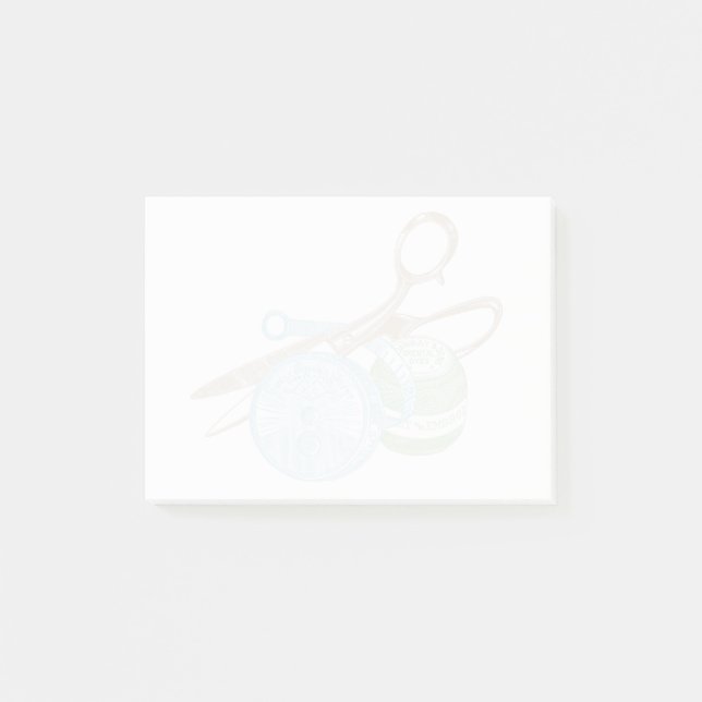 Vintage Sewing Kit illustration Post-it Notes (Front)