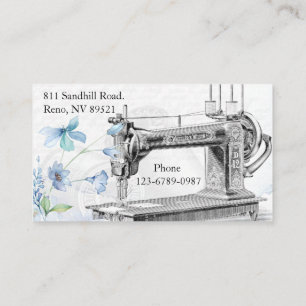 Vintage Sewing Machine Business Card