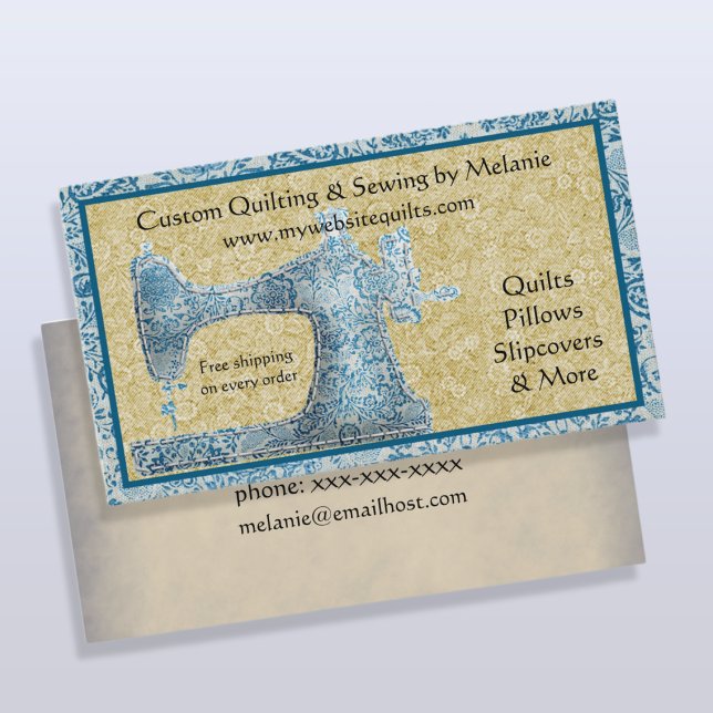 Vintage Sewing Machine Business Card (Creator Uploaded)