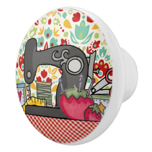 Vintage Sewing Machine & Craft Accessories Ceramic Knob