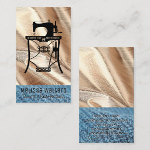 Vintage Sewing Machine   Fabrics Business Card