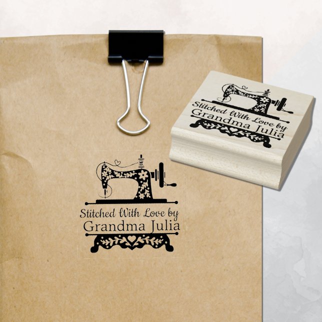 Vintage Sewing Machine Logo Rubber Stamp (Creator Uploaded)