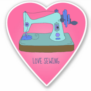 Vintage sewing machine, love sewing, personalised