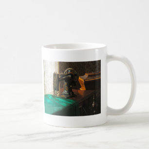 Vintage Sewing Machine Near Window Coffee Mug
