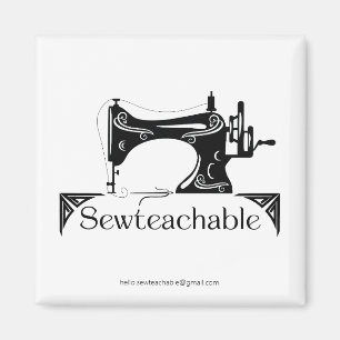 Vintage Sewing Machine, Sewteachable Magnet