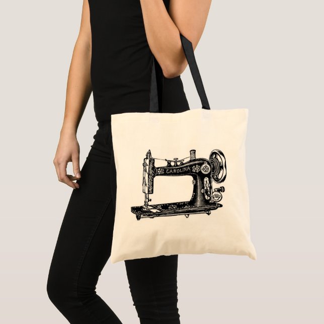 Vintage Sewing Machine Tote Bag (Front (Product))