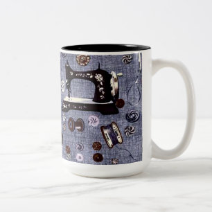 Vintage Sewing Machines Seamstress Coffee Mug