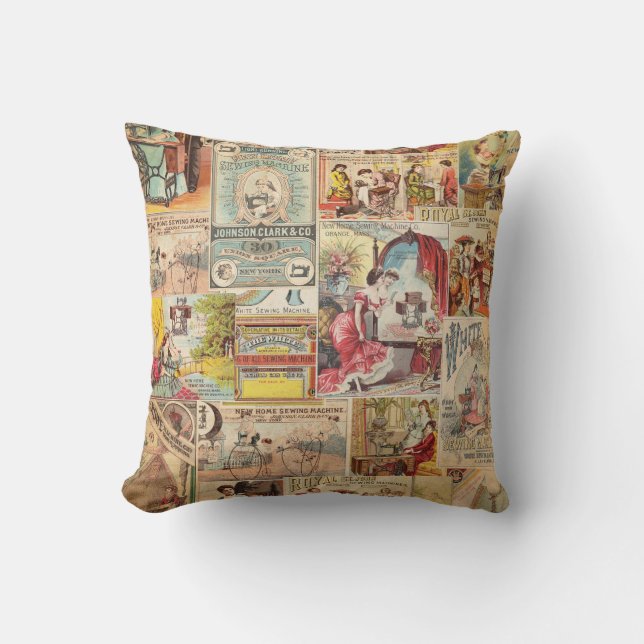 Vintage Sewing Pattern Cushion (Front)