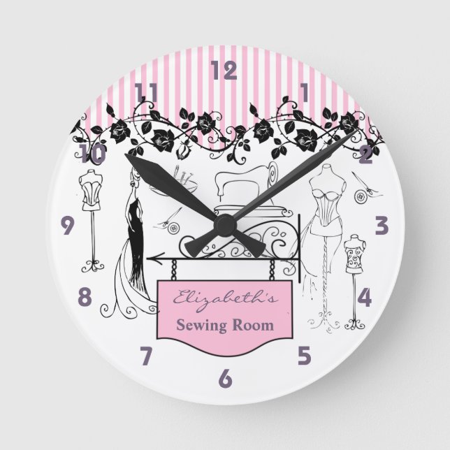 Vintage Sewing Room Clock (Front)