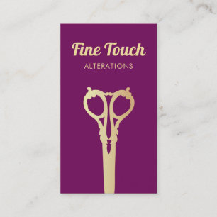 Vintage Sewing Scissors Tailor Business Card