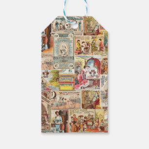 Vintage Sewing Scrapbook Collage Gift Tags