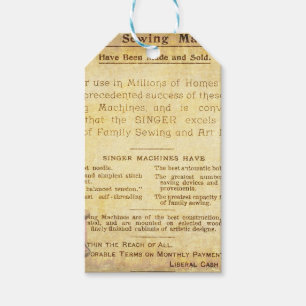 Vintage Sewing Scrapbook Gift Tags