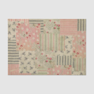 Vintage Shabby Chic Cherry Floral collage  Tissue Paper