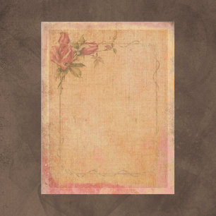 Vintage Shabby Chic Linen Look Scrapbook Paper