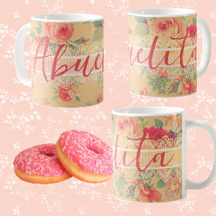 Vintage Shabby Chic Personalised  Coffee Mug