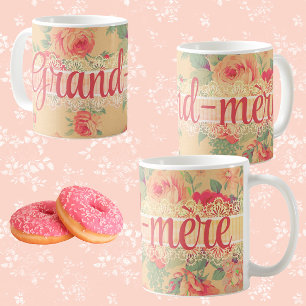 Vintage Shabby Chic Personalised Grand-Mère Mug