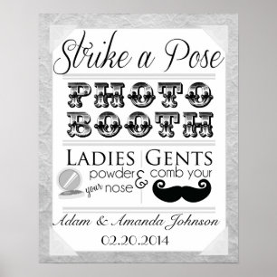 Vintage Shabby Chic Photo Booth Wedding Sign