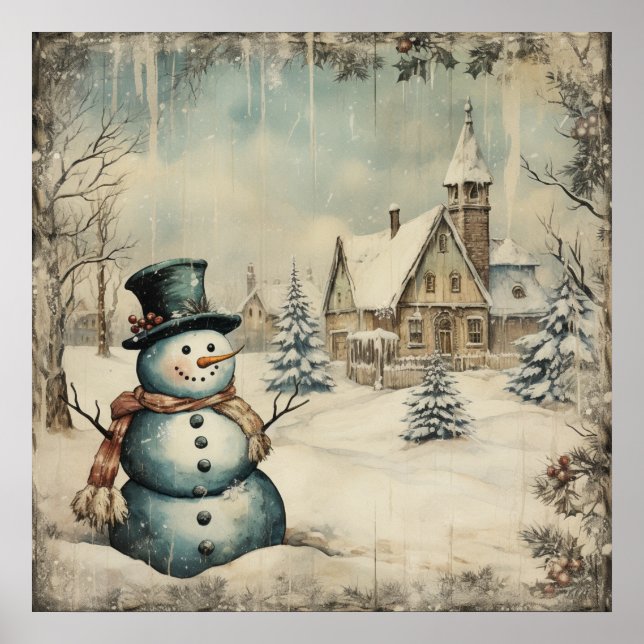 Vintage Shabby Chic Poster (Front)