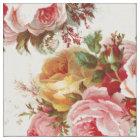 Vintage Shabby Chic Rose Pattern Fabric