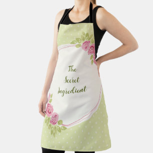 Vintage Shabby Chic Roses Frame Apron