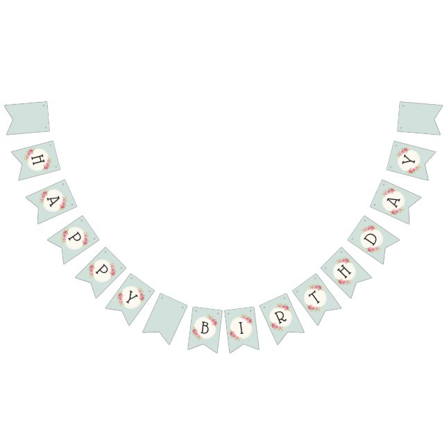 Vintage Shabby Chic Roses Frame Bunting (All)