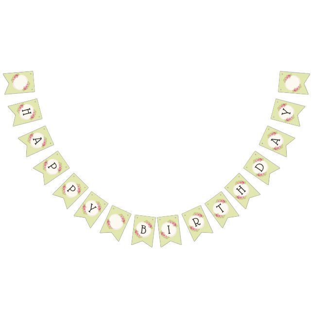 Vintage Shabby Chic Roses Frame Bunting (All)